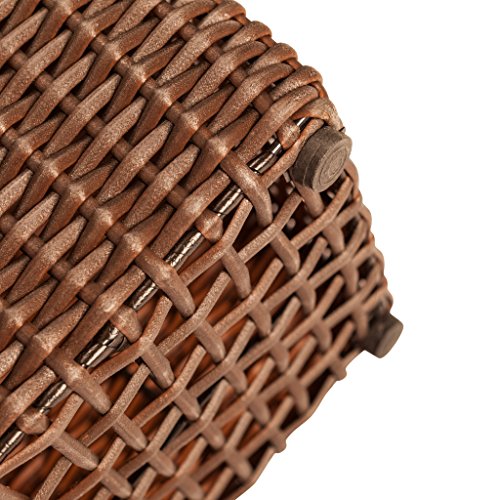 Patio Sense Alto Wicker Planter 2 Piece Set with Liners | Tall P...