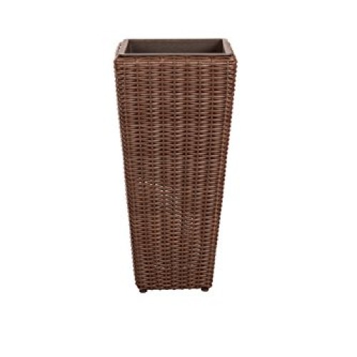 Patio Sense Alto Wicker Planter 2 Piece Set with Liners | Tall P...