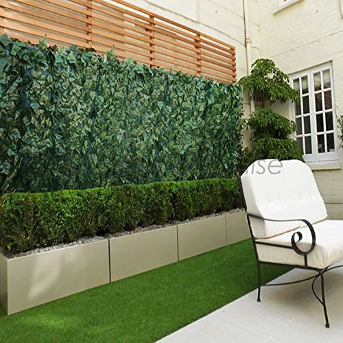 Patio Paradise 58 x 97 Faux Ivy Privacy Fence Screen with Mesh B...