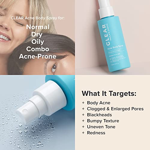 Paulas Choice CLEAR Back & Body Acne Spray, 2% BHA Salicylic Aci...