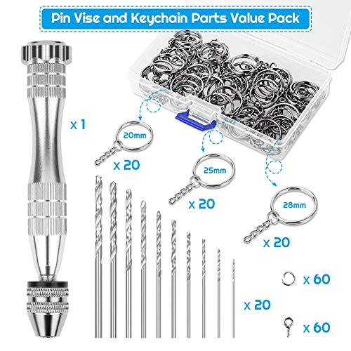 Hand Drill for Resin Molds, Paxcoo 201 PCS Pin Vise Resin Drill Se...