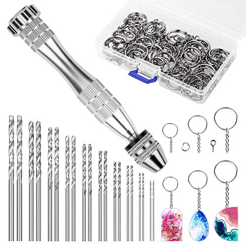 Hand Drill for Resin Molds, Paxcoo 201 PCS Pin Vise Resin Drill Se...