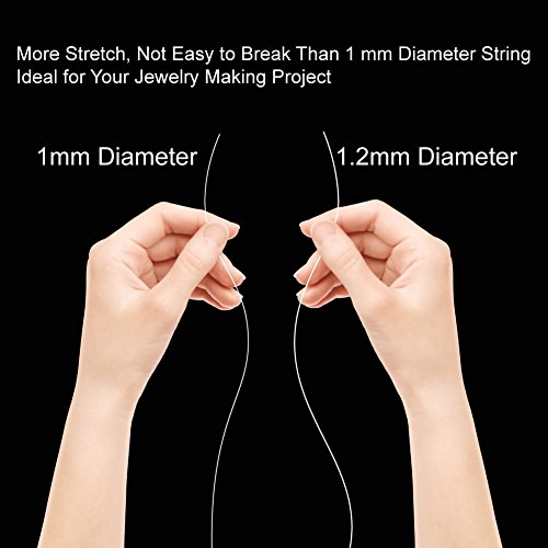 Paxcoo 1.2mm Elastic Stretch String Cord for Jewelry Making Bracel...