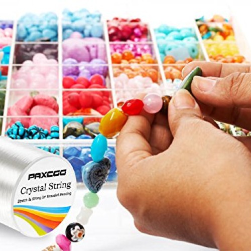 Paxcoo 1.2mm Elastic Stretch String Cord for Jewelry Making Bracel...