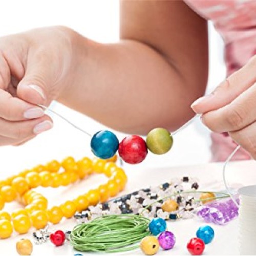 Paxcoo 1.2mm Elastic Stretch String Cord for Jewelry Making Bracel...