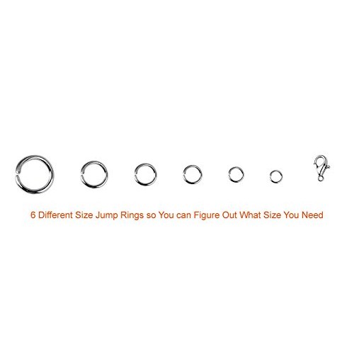 Paxcoo 1500Pcs Silver Jump Rings with Lobster Clasps and Jewelry P...
