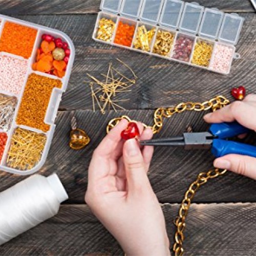 Paxcoo 1500Pcs Silver Jump Rings with Lobster Clasps and Jewelry P...