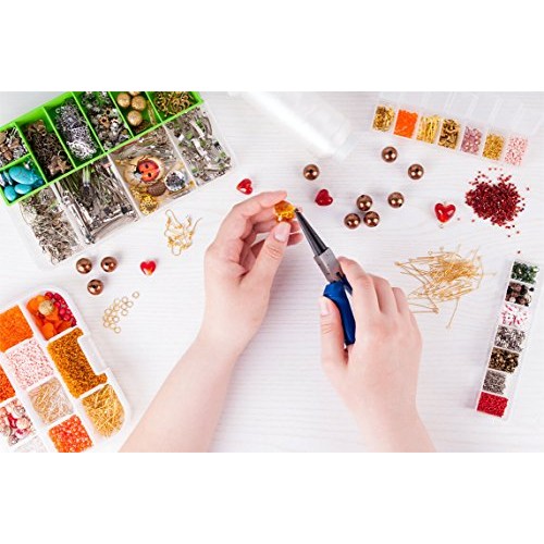 Paxcoo 1500Pcs Silver Jump Rings with Lobster Clasps and Jewelry P...