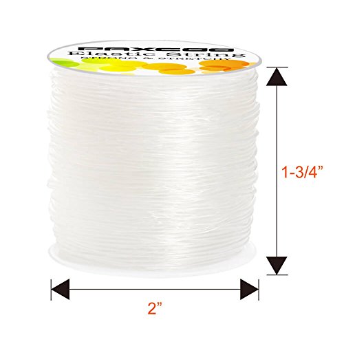Paxcoo 1mm Elastic Bracelet String Cord Stretch Bead Cord for Jewe...