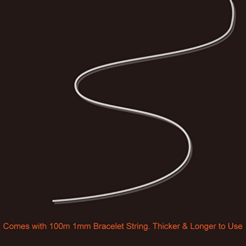 Paxcoo 1mm Elastic Bracelet String Cord Stretch Bead Cord for Jewe...