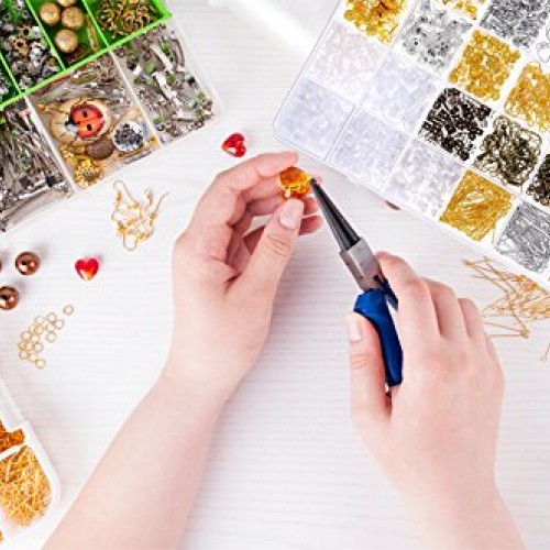 Paxcoo 2400Pcs Earring Making Supplies Kit with 24 Style Earring H...