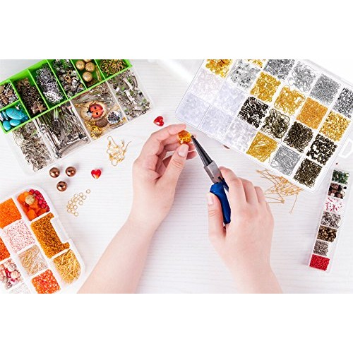 Paxcoo 2400Pcs Earring Making Supplies Kit with 24 Style Earring H...
