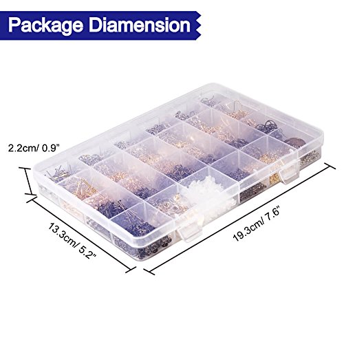 Paxcoo 2880 Pcs Jewelry Making Findings Supplies Kit with Open Jum...