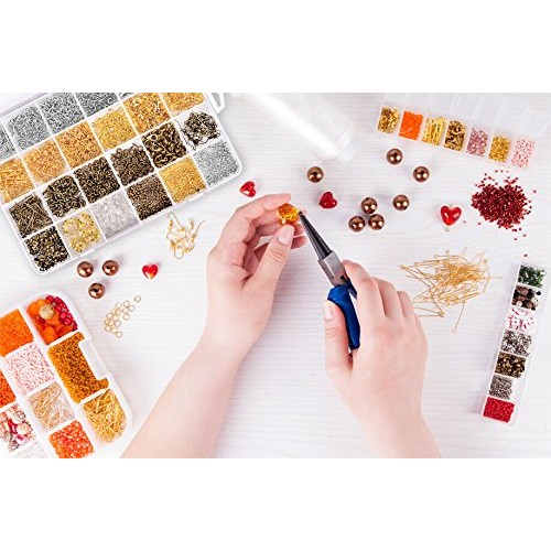 Paxcoo 2880 Pcs Jewelry Making Findings Supplies Kit with Open Jum...