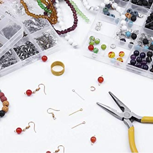 Paxcoo 3200Pcs Jewelry Necklace Repair Kit with Jump Rings, Clasps...