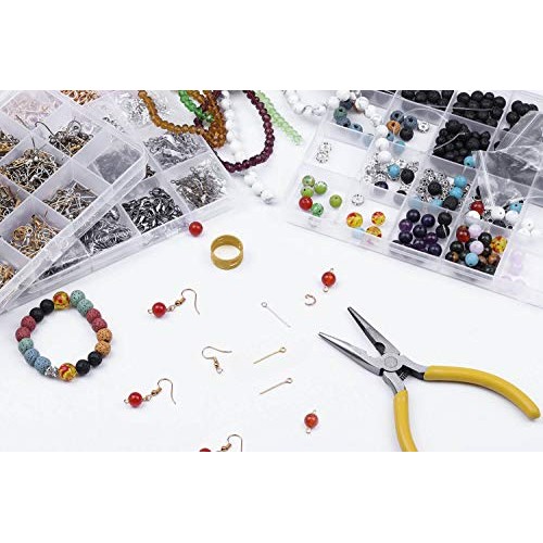 Paxcoo 3200Pcs Jewelry Necklace Repair Kit with Jump Rings, Clasps...