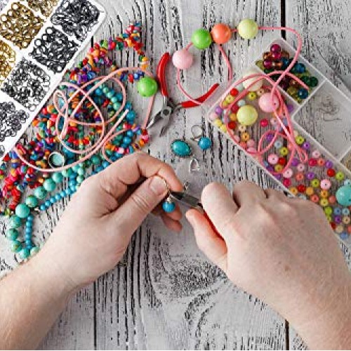Paxcoo 3200Pcs Jewelry Necklace Repair Kit with Jump Rings, Clasps...