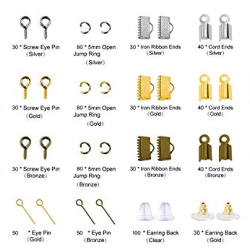 Paxcoo Jewelry Making Supplies Kit - Jewelry Repair Tools with Acc...