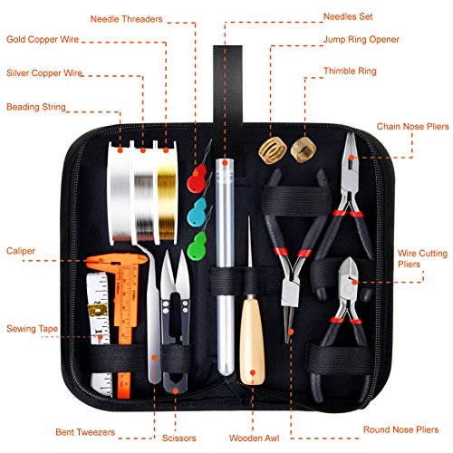 Paxcoo Jewelry Making Supplies Kit with Jewelry Tools, Jewelry Wir...