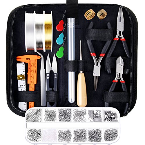 Paxcoo Jewelry Making Supplies Kit with Jewelry Tools, Jewelry Wir...
