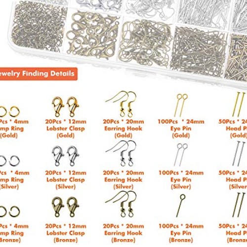 Paxcoo Jewelry Making Supplies Wire Wrapping Kit with Jewelry Bead...
