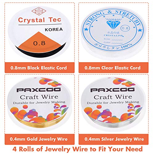 Paxcoo Jewelry Making Supplies Wire Wrapping Kit with Jewelry Bead...