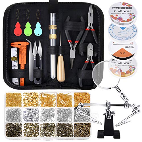 Paxcoo Jewelry Making Supplies Wire Wrapping Kit with Jewelry Bead...