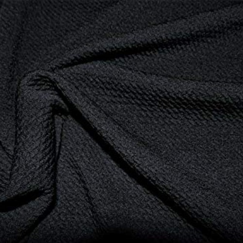 Bullet Textured Liverpool Fabric 4 Way Stretch Black S11