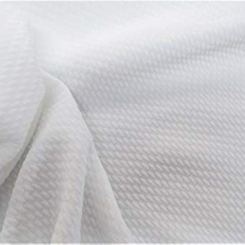 Bullet Textured Liverpool Fabric 4 Way Stretch White S10