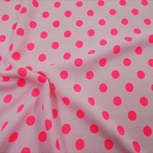 Printed Liverpool Textured 4 Way Stretch Fabric Small Polka Dot Ne...