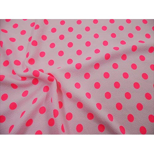Printed Liverpool Textured 4 Way Stretch Fabric Small Polka Dot Ne...