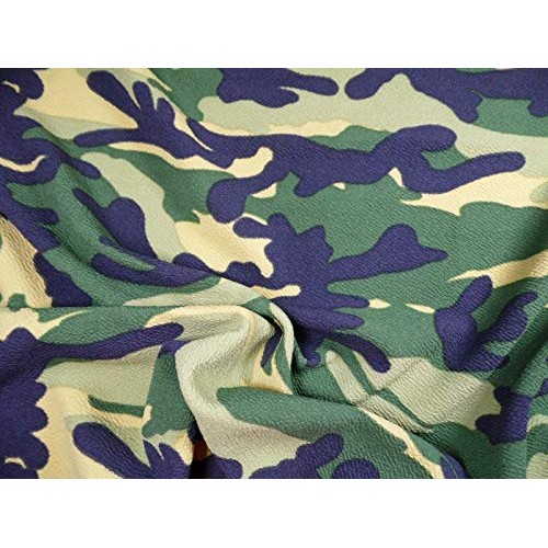 Printed Liverpool Textured Fabric Stretch Woodland Camouflage Tan ...