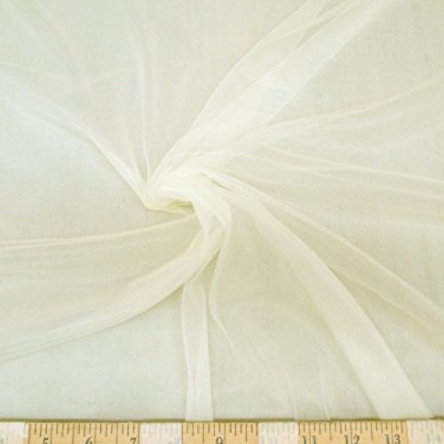 Swatch Sample Discount Fabric Chiffon Ivory 108 inches wide !!! Tr305