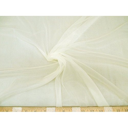 Swatch Sample Discount Fabric Chiffon Ivory 108 inches wide !!! Tr305