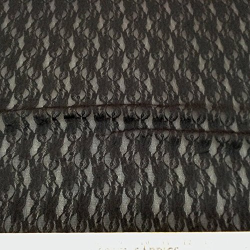 Swatch Sample Fabric Stretch Mesh Lace Black Abstract LC644