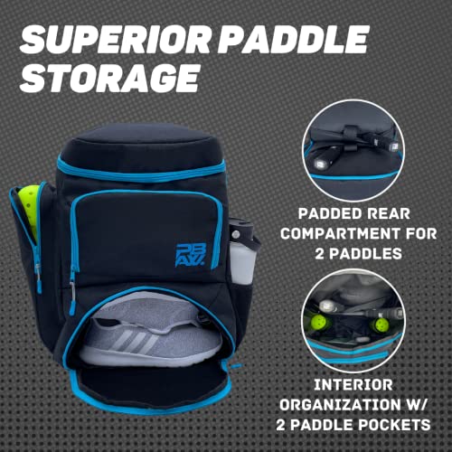 Pickleball Backpack for Men and Women - Fits 2 to 4 Paddles - Shoe...