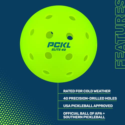 PCKL Elite 40 Pickleballs | Tournament and Competition Ball | 4 Pa...