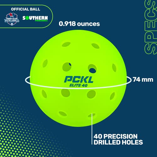 PCKL Elite 40 Pickleballs | Tournament and Competition Ball | 4 Pa...