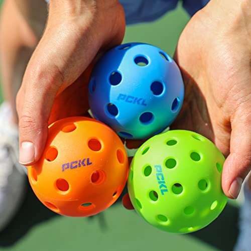 PCKL Optic Speed Pickleballs | Indoor & Outdoor | 4 Pack | Built t...