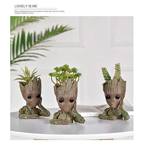 PEACHIEZ Flower Pot Baby Groot Flowerpot Planter Action Figures Tr...