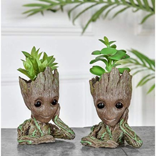 PEACHIEZ Flower Pot Baby Groot Flowerpot Planter Action Figures Tr...