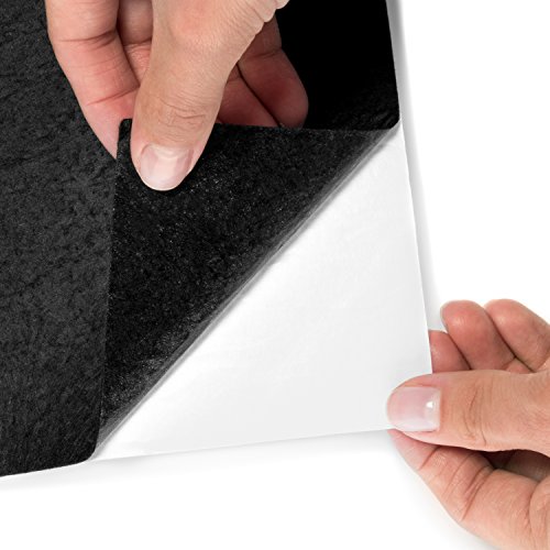 25 Pack - Self Adhesive Black Crafting Felt Fabric - 8 x 12 Inches...