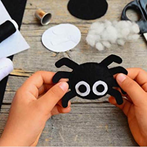 25 Pack - Self Adhesive Black Crafting Felt Fabric - 8 x 12 Inches...