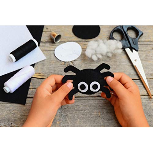 25 Pack - Self Adhesive Black Crafting Felt Fabric - 8 x 12 Inches...