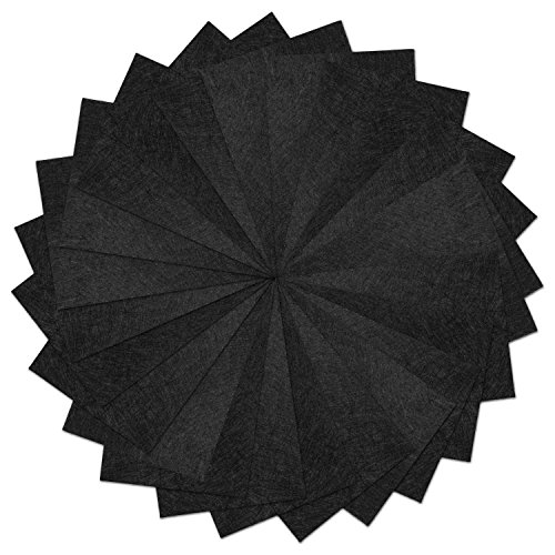 25 Pack - Self Adhesive Black Crafting Felt Fabric - 8 x 12 Inches...