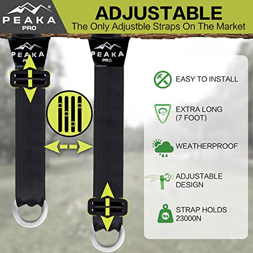 Extra Long 7 foot Adjustable Tree Swing Straps Hanging Kit - Saf...