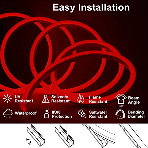 Pearlight DC12V Neon Led RGB Rope Light, Flexible/Waterproof/Multi...