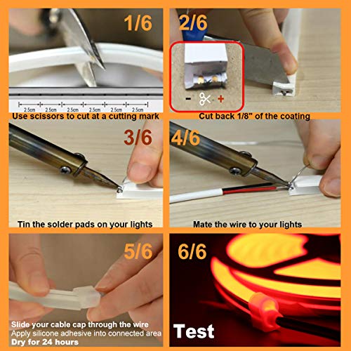 Pearlight DC12V Neon Led RGB Rope Light, Flexible/Waterproof/Multi...