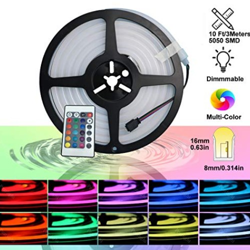 Pearlight DC12V Neon Led RGB Rope Light, Flexible/Waterproof/Multi...