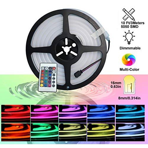 Pearlight DC12V Neon Led RGB Rope Light, Flexible/Waterproof/Multi...